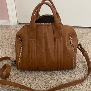 Brown leather hand bag